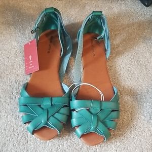 Mossimo shauna sandal size 9 teal